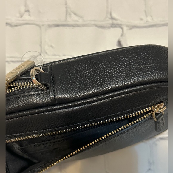 Kate Spade Black Pebble Leather Crossbody W/ Detachable Pouch & Adjustable Strap - Picture 7 of 11